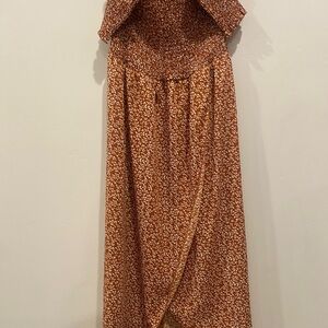 Orange Floral Maxi Dress